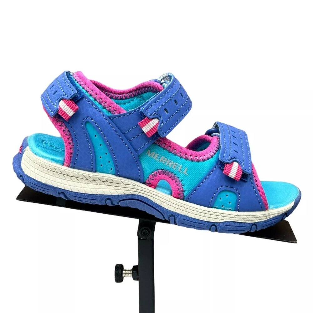 Merrell Toddler Girls Sport Sandal Size 10 Purple/Aqua Adjustable Strap Open Toe